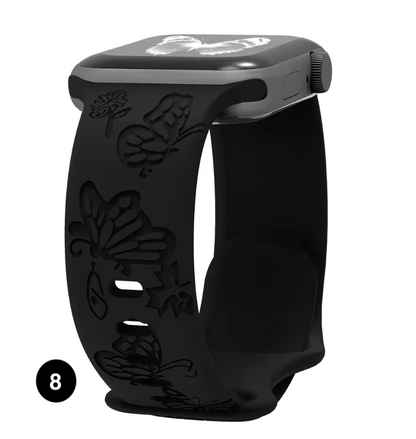 Engraved Silicone Band for Apple Watch – Stylish & Comfortable Strap