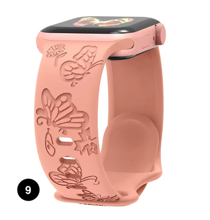 Engraved Silicone Band for Apple Watch – Stylish & Comfortable Strap