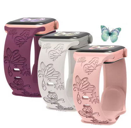Engraved Silicone Band for Apple Watch – Stylish & Comfortable Strap