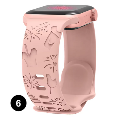 Engraved Disney Silicone Band for Apple Watch – Stylish & Comfortable Strap