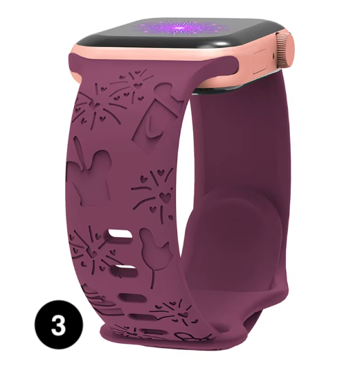 Engraved Disney Silicone Band for Apple Watch – Stylish & Comfortable Strap