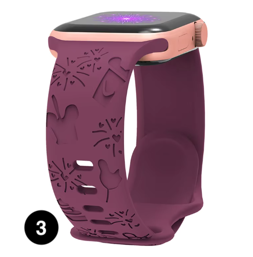 Engraved Disney Silicone Band for Apple Watch – Stylish & Comfortable Strap