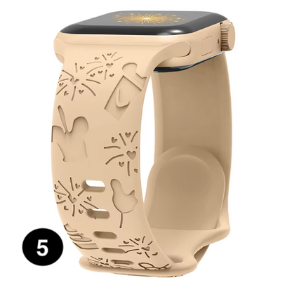 Engraved Disney Silicone Band for Apple Watch – Stylish & Comfortable Strap