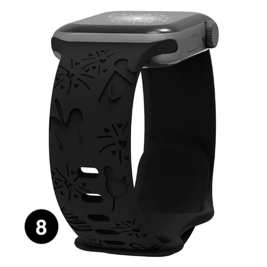 Engraved Disney Silicone Band for Apple Watch – Stylish & Comfortable Strap
