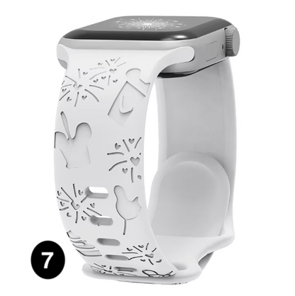 Engraved Disney Silicone Band for Apple Watch – Stylish & Comfortable Strap
