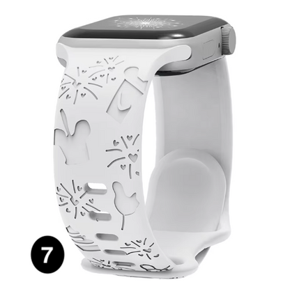 Engraved Disney Silicone Band for Apple Watch – Stylish & Comfortable Strap