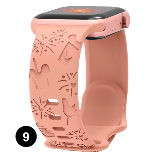 Engraved Disney Silicone Band for Apple Watch – Stylish & Comfortable Strap