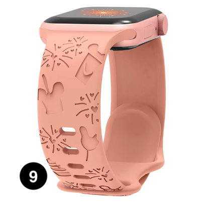 Engraved Disney Silicone Band for Apple Watch – Stylish & Comfortable Strap