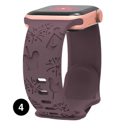 Engraved Disney Silicone Band for Apple Watch – Stylish & Comfortable Strap