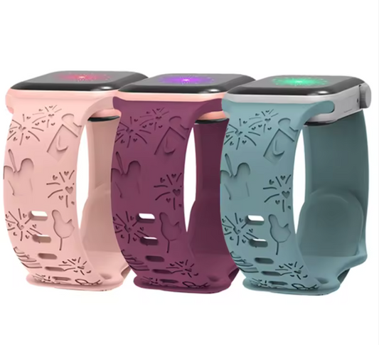 Engraved Disney Silicone Band for Apple Watch – Stylish & Comfortable Strap