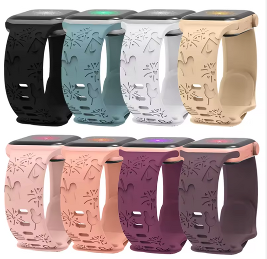 Engraved Disney Silicone Band for Apple Watch – Stylish & Comfortable Strap