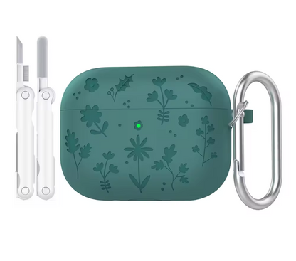 Floral Engraved Silicone Case for AirPods Pro 3 – Shockproof Protective Cover
