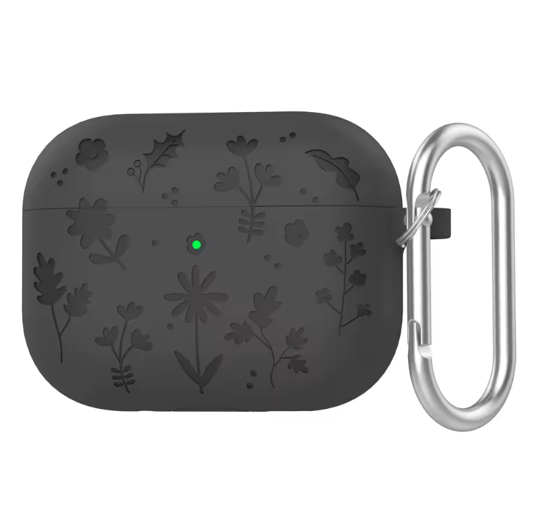 Floral Engraved Silicone Case for AirPods Pro 3 – Shockproof Protective Cover