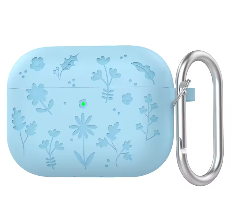 Floral Engraved Silicone Case for AirPods Pro 3 – Shockproof Protective Cover