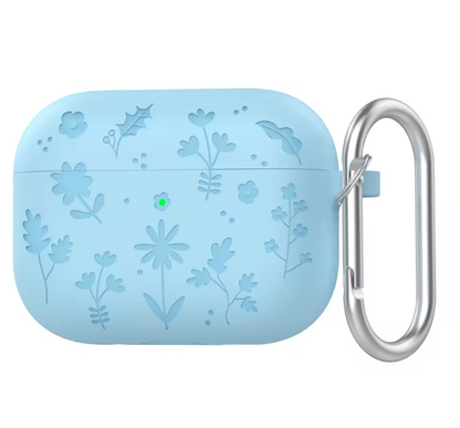 Floral Engraved Silicone Case for AirPods Pro 3 – Shockproof Protective Cover