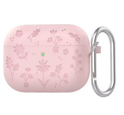 Floral Engraved Silicone Case for AirPods Pro 3 – Shockproof Protective Cover