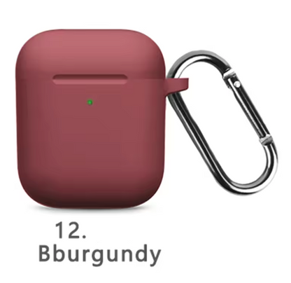 Silicone Protective Case for AirPods 1 & 2 – Shockproof Cover with Keychain