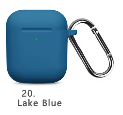 Silicone Protective Case for AirPods 1 & 2 – Shockproof Cover with Keychain