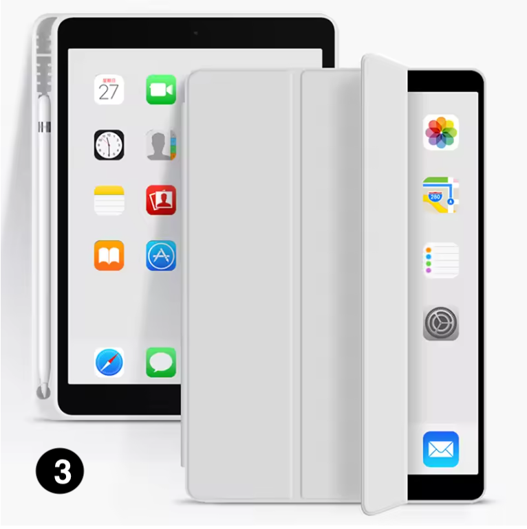 Magnetic iPad Case with Pencil Holder – Smart Tri-Fold Protective Cover