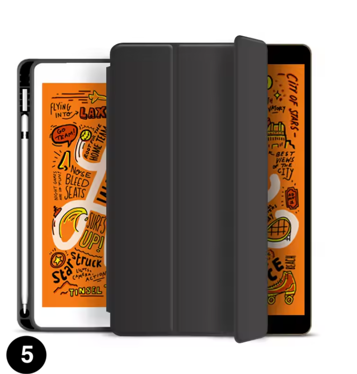 Magnetic iPad Case with Pencil Holder – Smart Tri-Fold Protective Cover