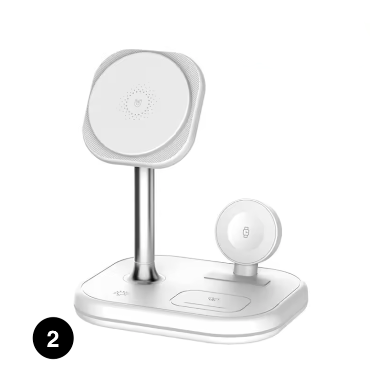 3-in-1 Magnetic Wireless Charging– Fast Charger Stand for iPhone, Apple Watch & AirPods