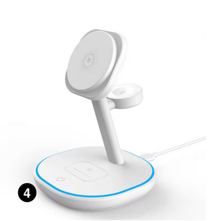 3-in-1 Magnetic Wireless Charging– Fast Charger Stand for iPhone, Apple Watch & AirPods