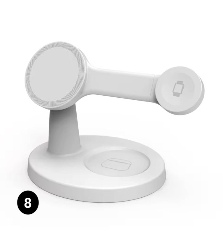 3-in-1 Magnetic Wireless Charging– Fast Charger Stand for iPhone, Apple Watch & AirPods