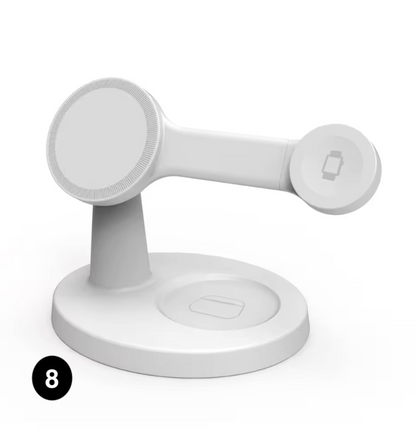 3-in-1 Magnetic Wireless Charging– Fast Charger Stand for iPhone, Apple Watch & AirPods