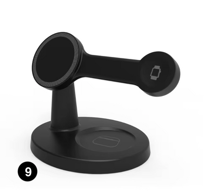 3-in-1 Magnetic Wireless Charging– Fast Charger Stand for iPhone, Apple Watch & AirPods