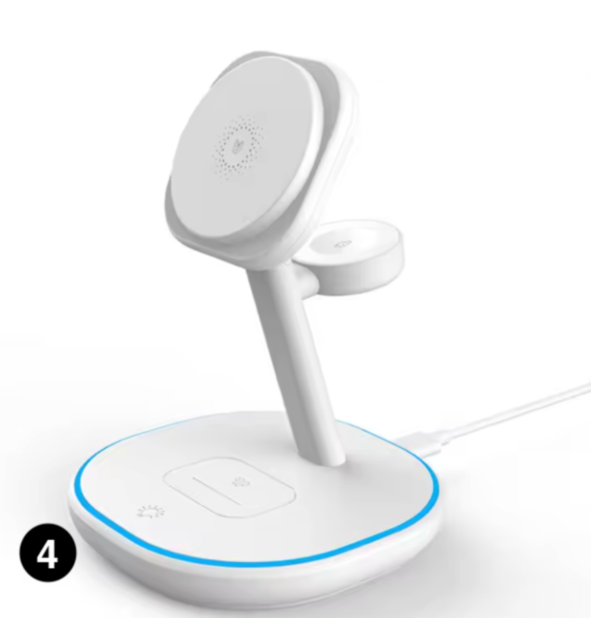 3-in-1 Magnetic Wireless Charging– Fast Charger Stand for iPhone, Apple Watch & AirPods