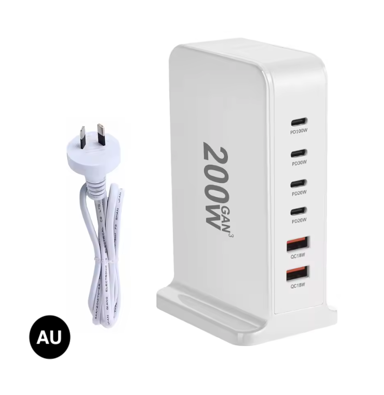 200W GaN 6-Port USB-C Charger – US / EU / UK / AU  Plug