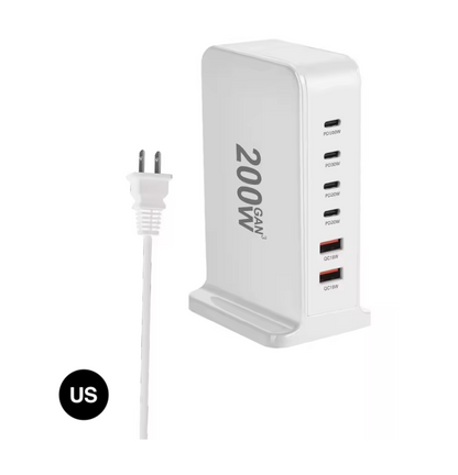 200W GaN 6-Port USB-C Charger – US / EU / UK / AU  Plug