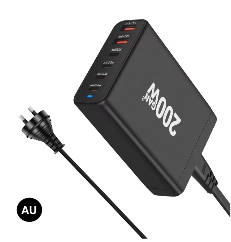 200W GaN 6-Port USB-C Charger – US / EU / UK / AU  Plug