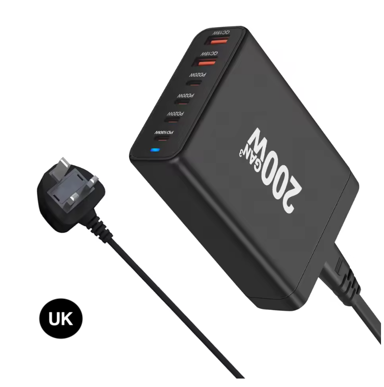 200W GaN 6-Port USB-C Charger – US / EU / UK / AU  Plug