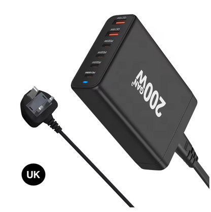 200W GaN 6-Port USB-C Charger – US / EU / UK / AU  Plug