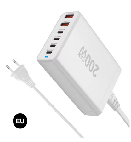 200W GaN 6-Port USB-C Charger – US / EU / UK / AU  Plug