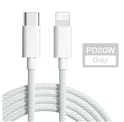 USB Type-C Fast Charging Cable for iPhone – PD 20W Durable Charger