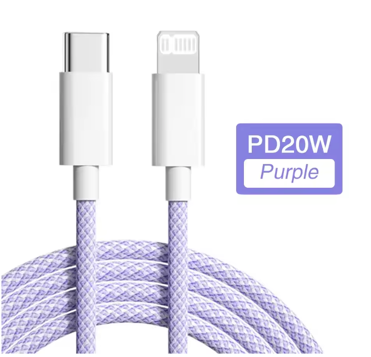 USB Type-C Fast Charging Cable for iPhone – PD 20W Durable Charger
