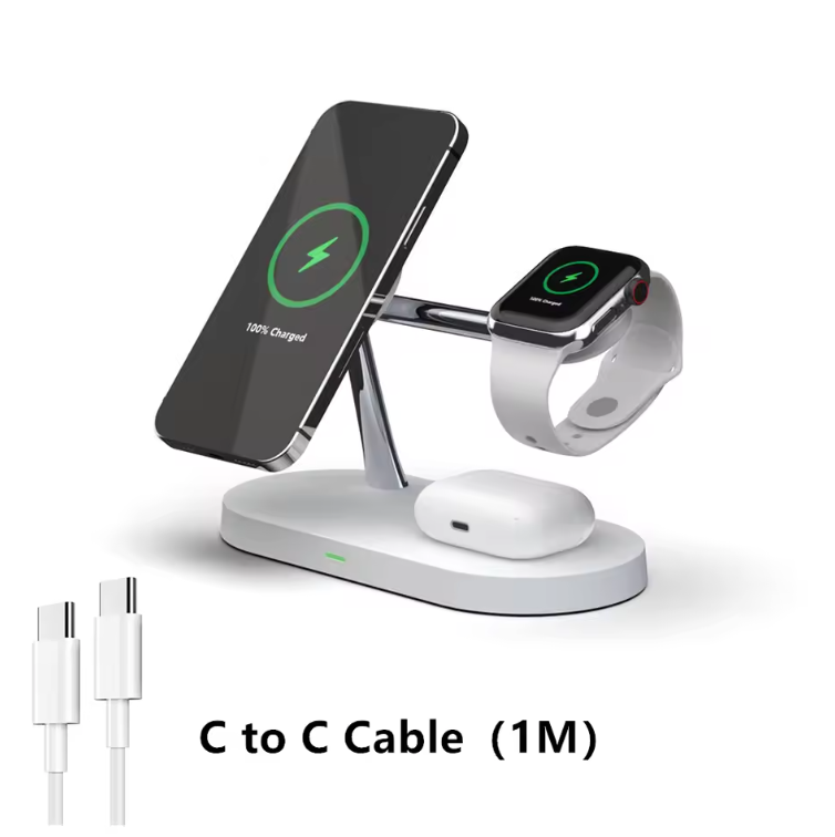 Magnetic 3 in 1 Wireless Charging Stand for iPhone, Watch & AirPods
