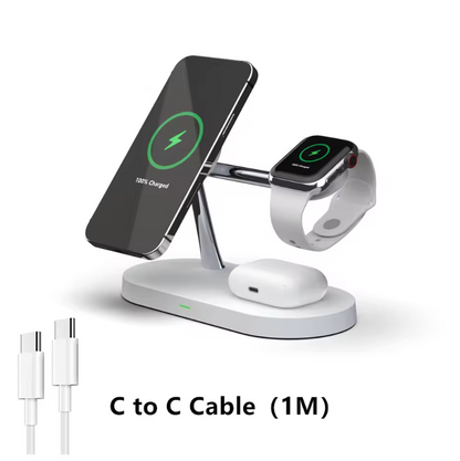 Magnetic 3 in 1 Wireless Charging Stand for iPhone, Watch & AirPods