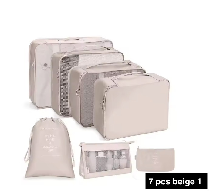 7/8/9/10 Pcs Set Travel Organizer Bags Set – Lightweight Packing Cubes for Suitcase & Luggage