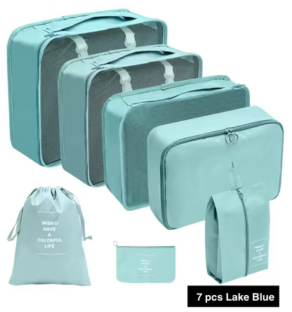 7/8/9/10 Pcs Set Travel Organizer Bags Set – Lightweight Packing Cubes for Suitcase & Luggage
