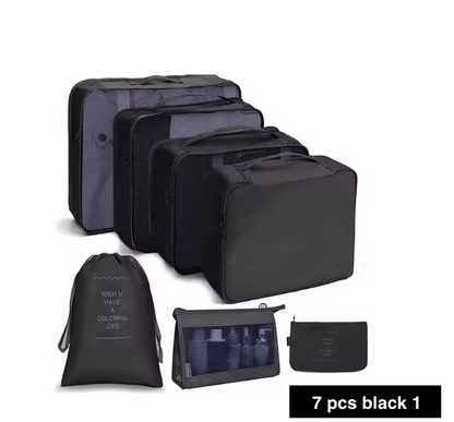 7/8/9/10 Pcs Set Travel Organizer Bags Set – Lightweight Packing Cubes for Suitcase & Luggage