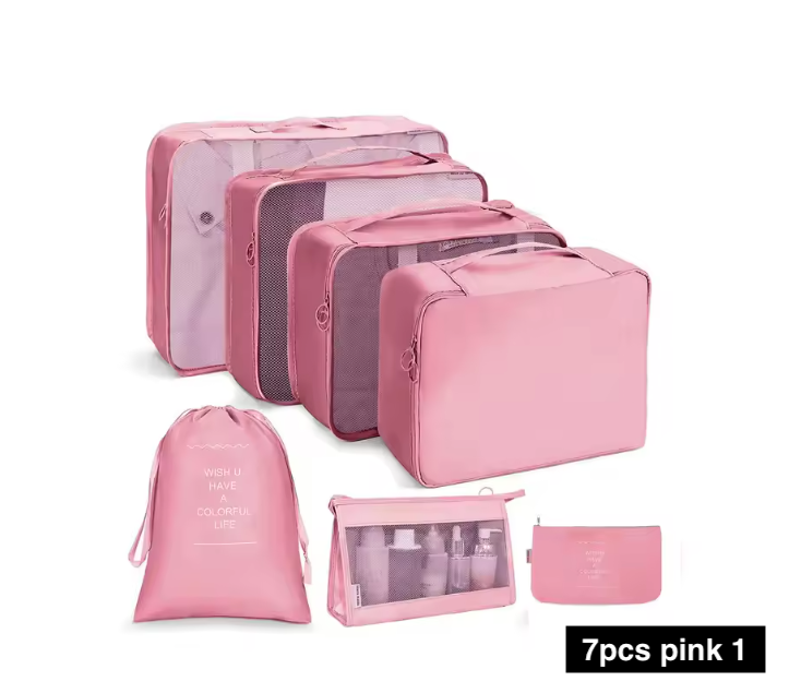 7/8/9/10 Pcs Set Travel Organizer Bags Set – Lightweight Packing Cubes for Suitcase & Luggage