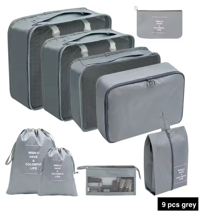 7/8/9/10 Pcs Set Travel Organizer Bags Set – Lightweight Packing Cubes for Suitcase & Luggage