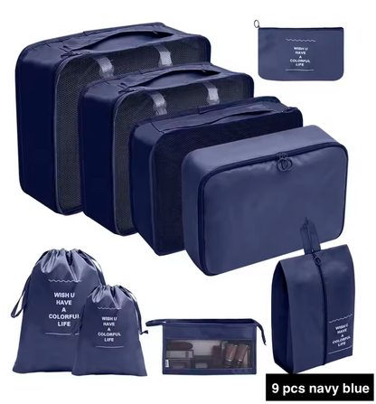 7/8/9/10 Pcs Set Travel Organizer Bags Set – Lightweight Packing Cubes for Suitcase & Luggage