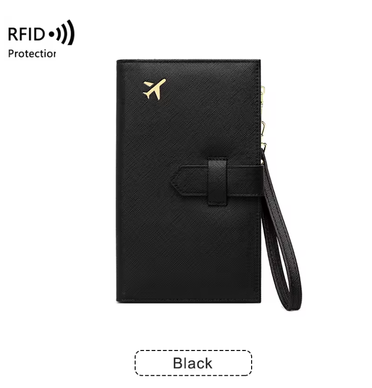 RFID Passport Holder – Stylish Travel Wallet for Cards, Boarding Pass & Documents