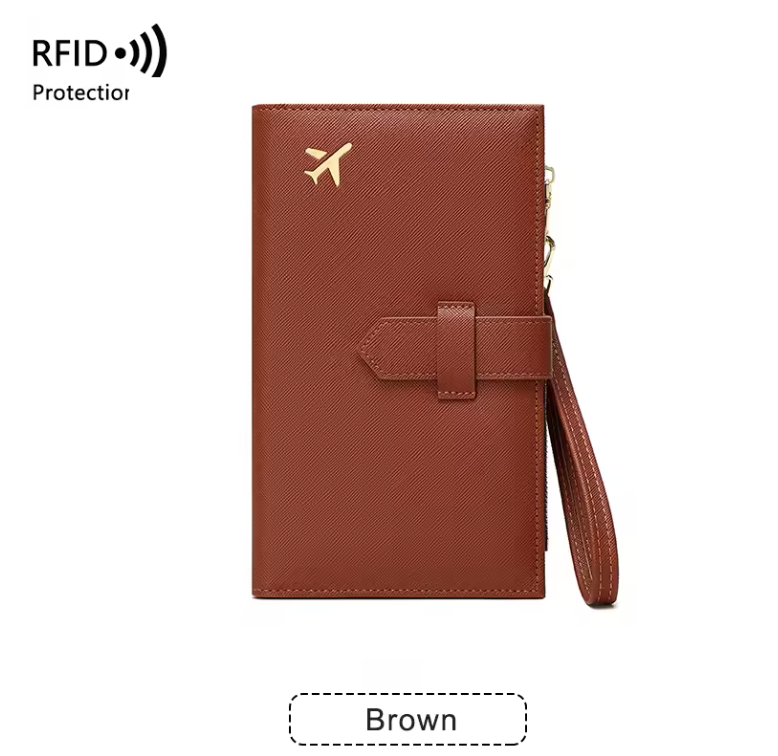 RFID Passport Holder – Stylish Travel Wallet for Cards, Boarding Pass & Documents