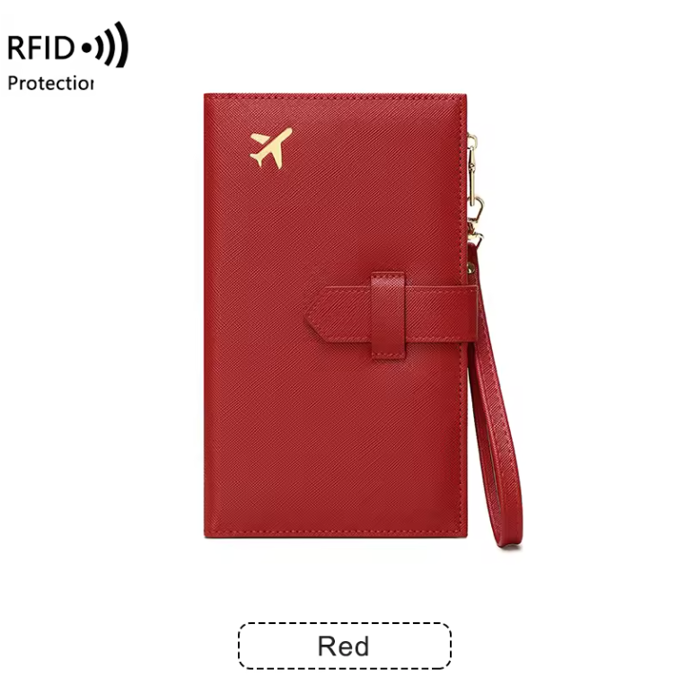 RFID Passport Holder – Stylish Travel Wallet for Cards, Boarding Pass & Documents