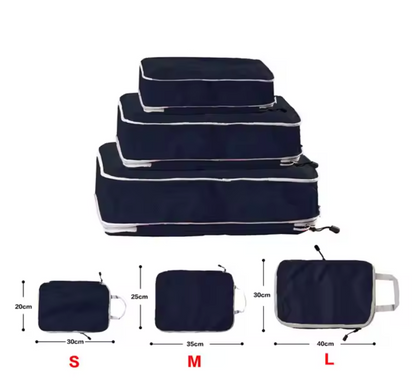 Travel Packing Cubes Set – Lightweight Compressible Luggage Organizers (3pcs)